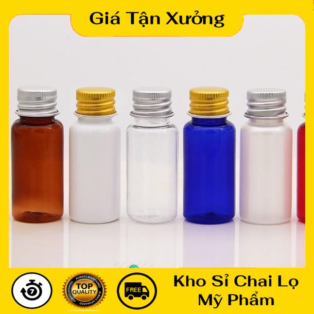 Chai Chiết Mĩ Phẩm ❤ TRÙM SỈ ❤ Chai nhựa pet nắp vặn nhôm 30ml,20ml chiết mỹ phẩm , phụ kiện du lịch