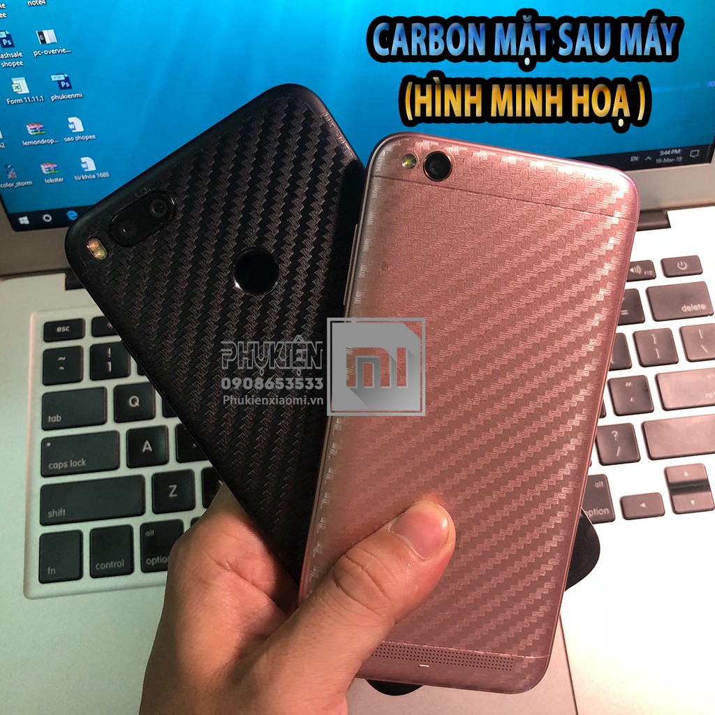 FREESHIP ĐƠN 99K_Miếng dán Carbon (Mặt Sau) dùng cho máy Xiaomi Redmi Note 4X ( chip 625 TGDD )