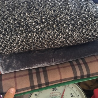 Vải dạ tweed, dạ ép kẻ, nhung 7b