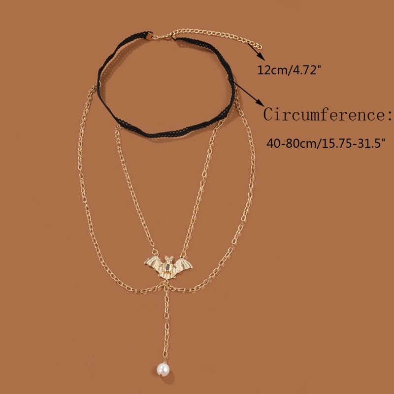 Chuỗi Ngọc Trai Đeo Chân Hình Dơi Độc Đáo Cho Nữ