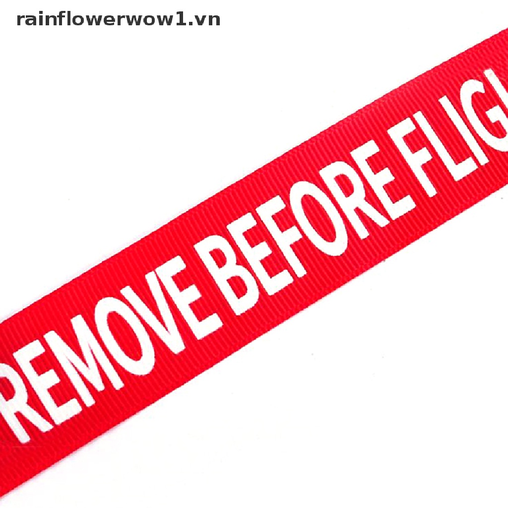(VNRAIN) Móc Khóa Thêu Chữ Remove Before Flight Cho Túi Xách / Xe Đạp / Xe Hơi /