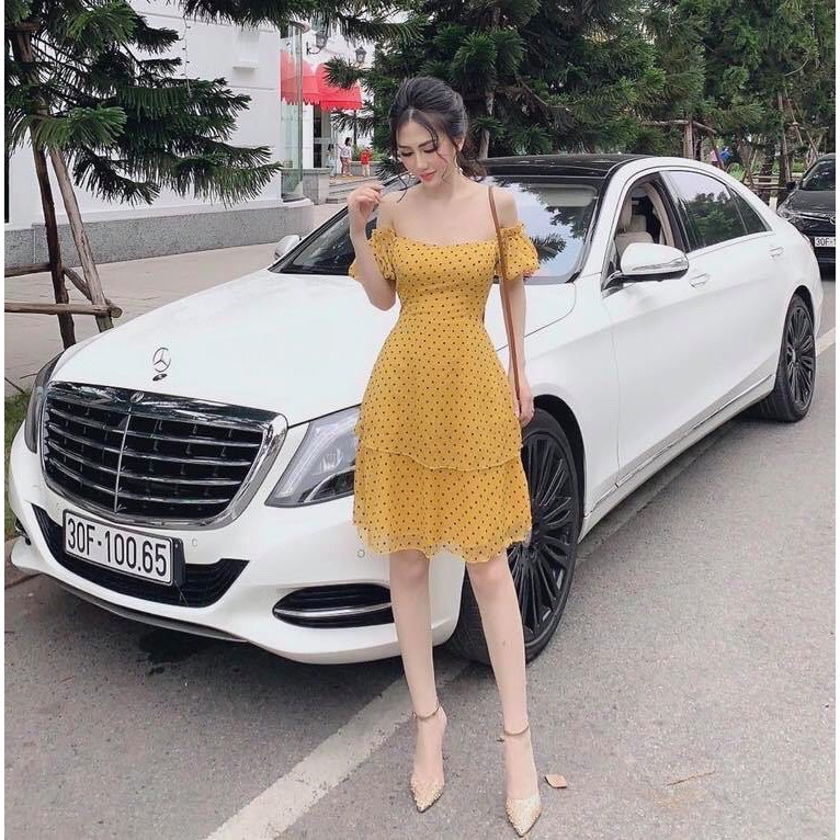 [ HÀNG CÓ SẴN ƯU ĐÃI] Đầm voan tim tầng siêu xinh