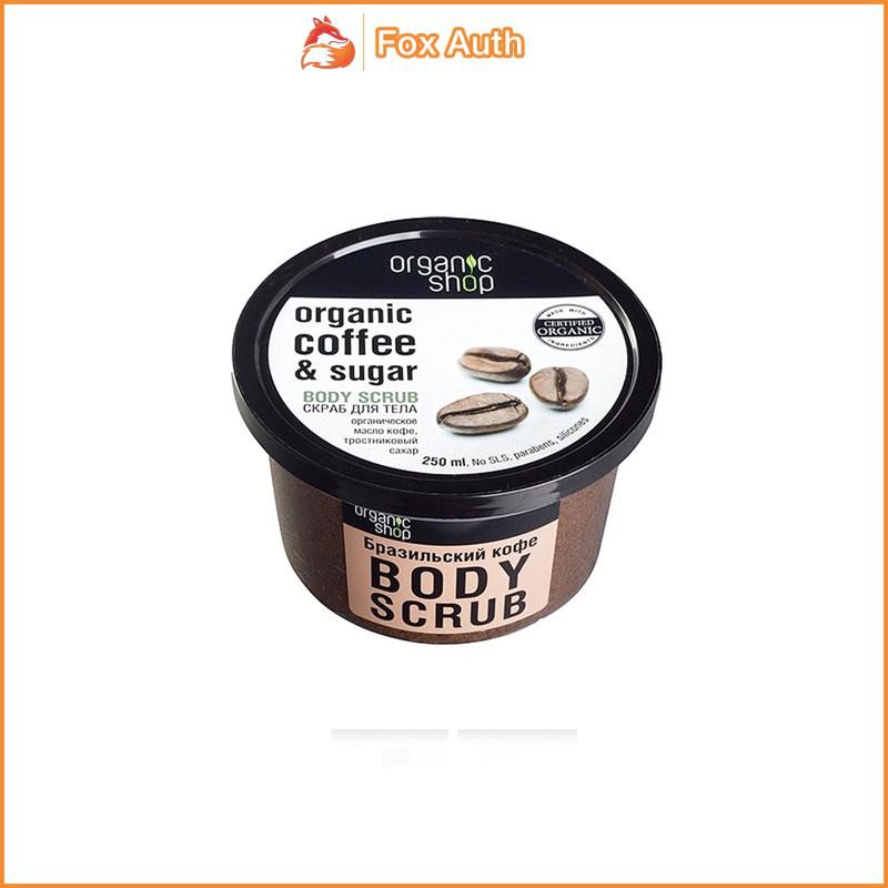 Kem tẩy da chết toàn thân Organic Shop organic coffee & sugar body scrub