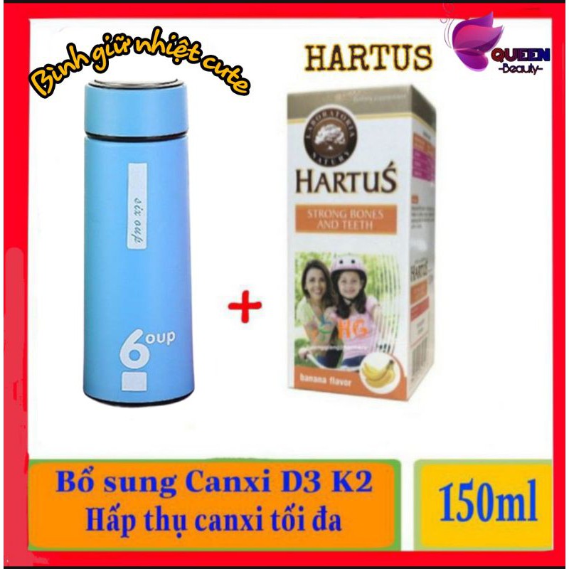 Canxi Hartus (tặng quà cho bé) Hartus Canxi Canxi cho bé bổ sung vitamin D3 và K2 không sợ thừa canxi hấp thụ canxi