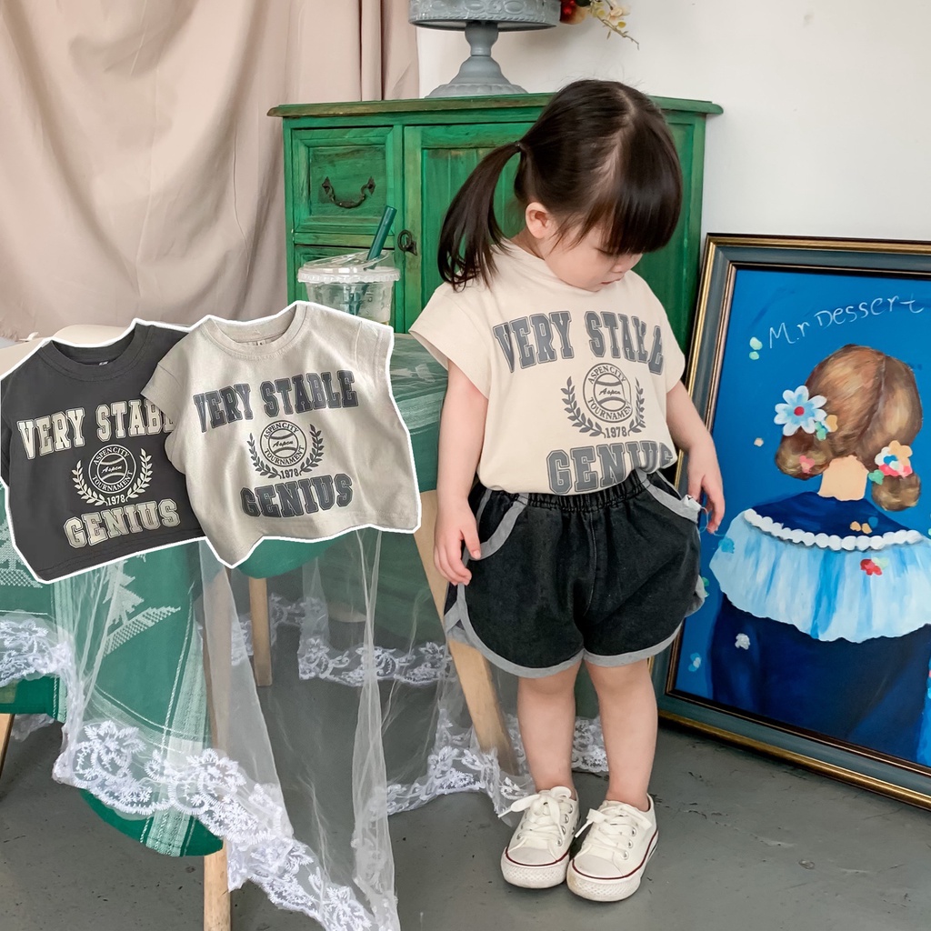 Áo Thun Không Tay Thoải Mái Thời Trang Mùa Hè Cho Bé Trai Gái