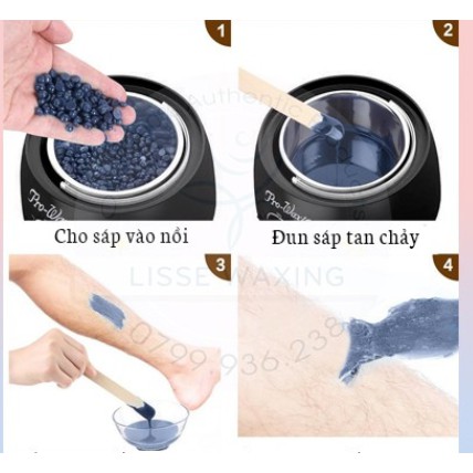 (Wax)  2 Nồi nấu sáp wax lông không que không wax(Số lượng 2 cái)