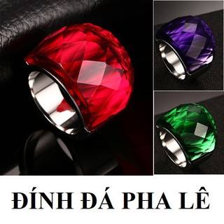 Nhẫn nam đính đá tuyệt đẹp, nhẫn titan