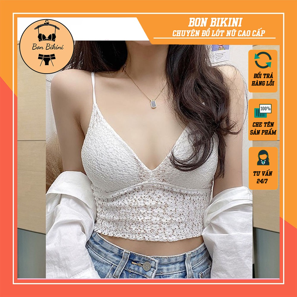 Áo Bra Nữ 2 Dây Ren Hoa Julia Có Đệm Tạo Khe ,Thoáng Mát ,Cực Sang Chảnh