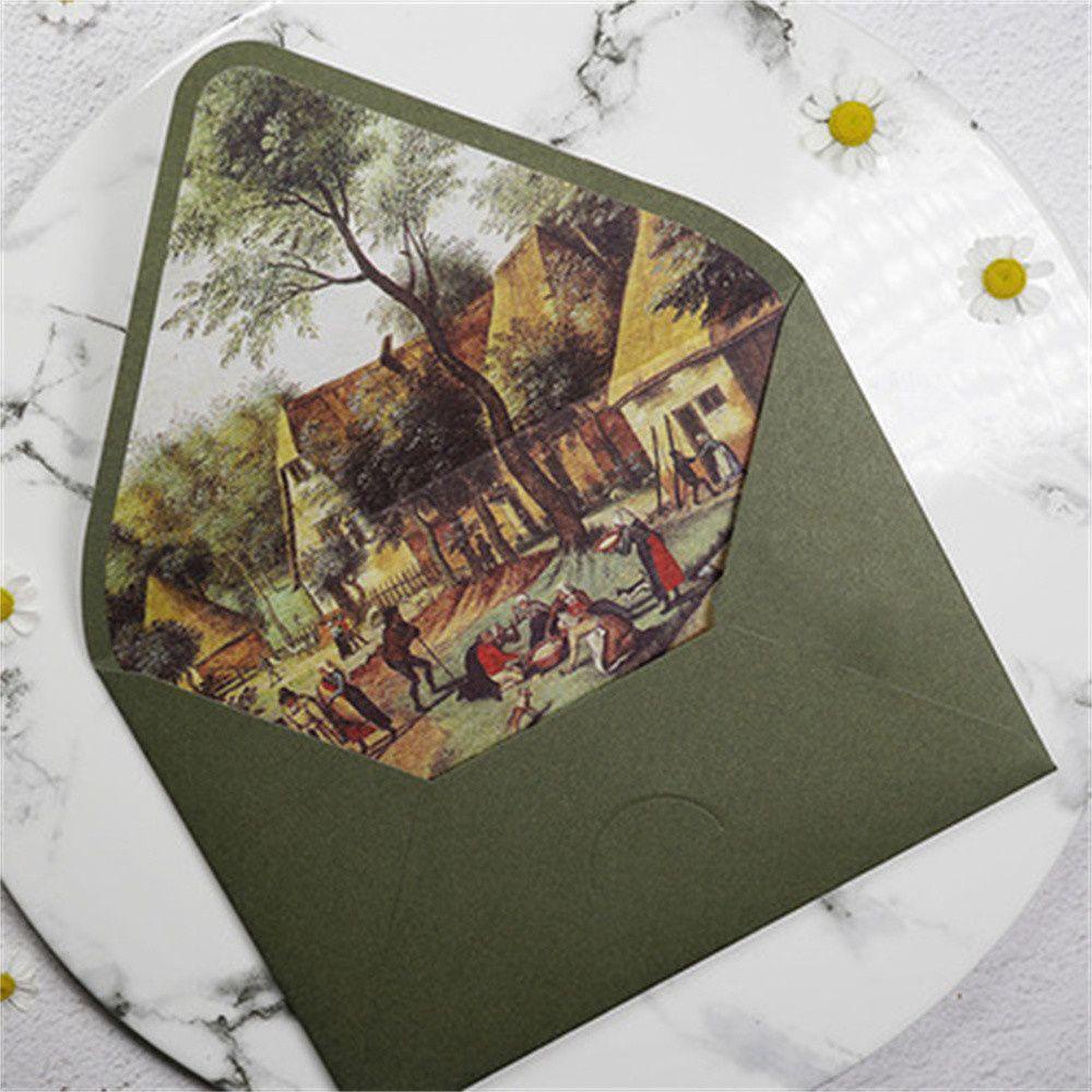 Thiệp Giấy In Hình Quả Bơ Màu Xanh Lá DIY