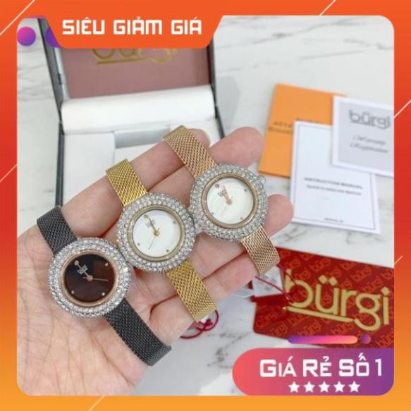 [New 2021] Đồng hồ nữ BURGI BUR236 mâm xôi Full Box ⚜️Hàng Authentic⚜️