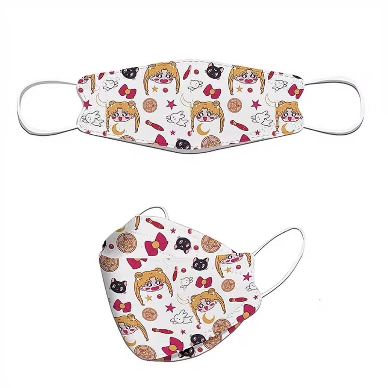 Mẫu mới 2022 Người lớn - Khẩu trang KF94 in hình hoạt hình Toy , Losto , thuỷ thủ mặt trăng đáng yêu dễ thương