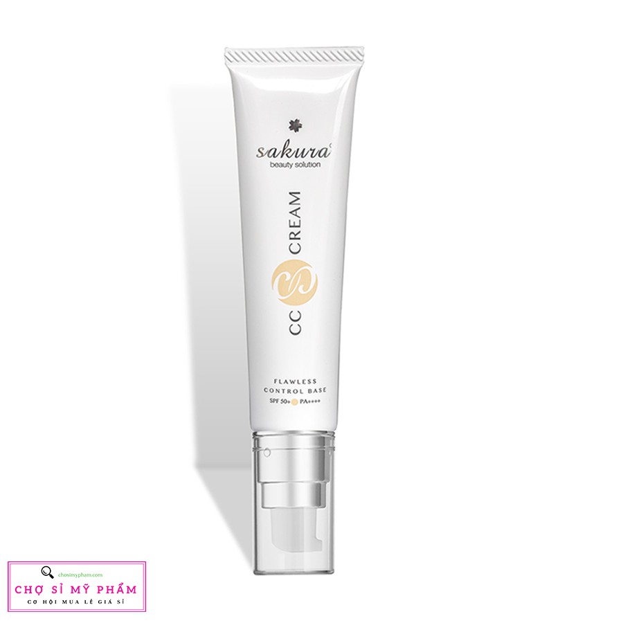 Kem trang điểm Sakura CC Cream Flawless Control Base SPF50+ PA++++ 40ml