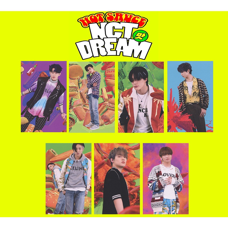 Set 7 thẻ hình kèm chữ ký nhóm nhạc NCT dễ thương