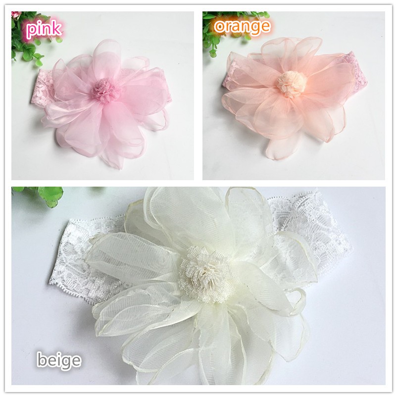 Băng đô ren hoa xinh xắn cho bé gái