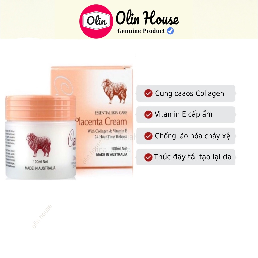 Kem Dưỡng Ẩm Cừu Careline Lanolin Cream 100ml Úc bổ sung Vitamin E cung cấp độ ẩm dưỡng trắng da Olin House