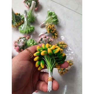 Đài hoa mai/ đào bằng đất sét