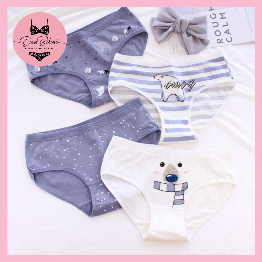 Quần Lót Nữ Cotton Dễ Thương thoáng mát hình gấu đáng yêu mã 0745 | BigBuy360 - bigbuy360.vn