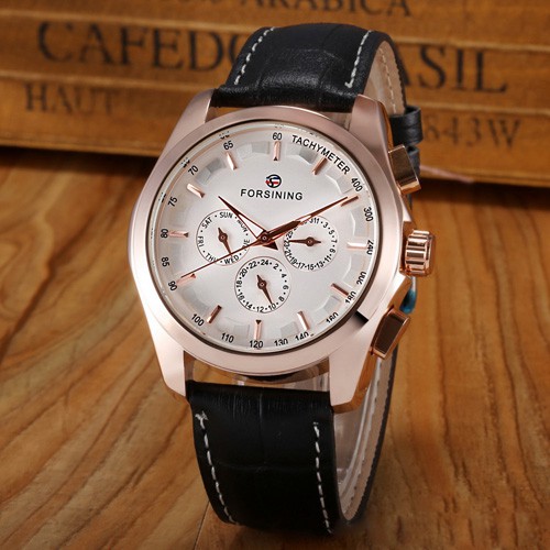 Đồng hồ cơ 6 kim cao cấp Forsining A625