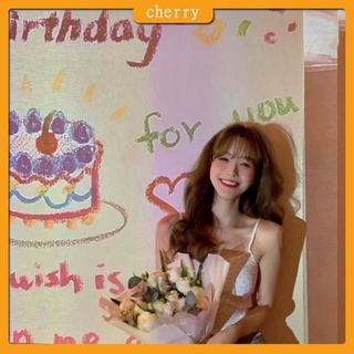 Máy chiếu mini tạo phông nền vuông tròn họa tiết happy birthday để chúc mừng sinh nhật