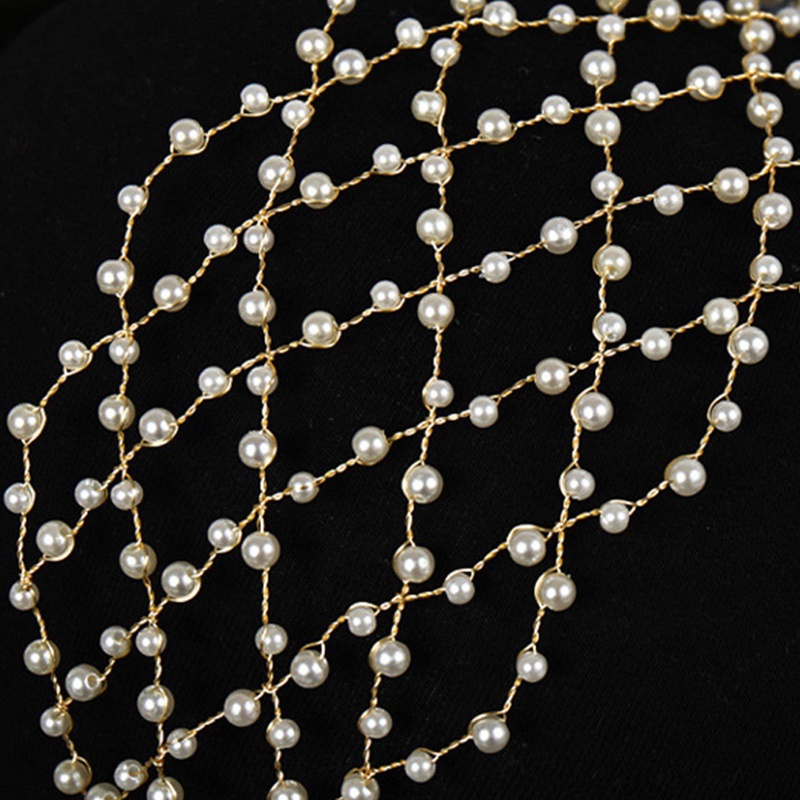 Flgo Băng Đô Cài Tóc Đính Pha Lê Và Ngọc Trai Phong Cách Đường Phố Dành Cho Cô Dâu