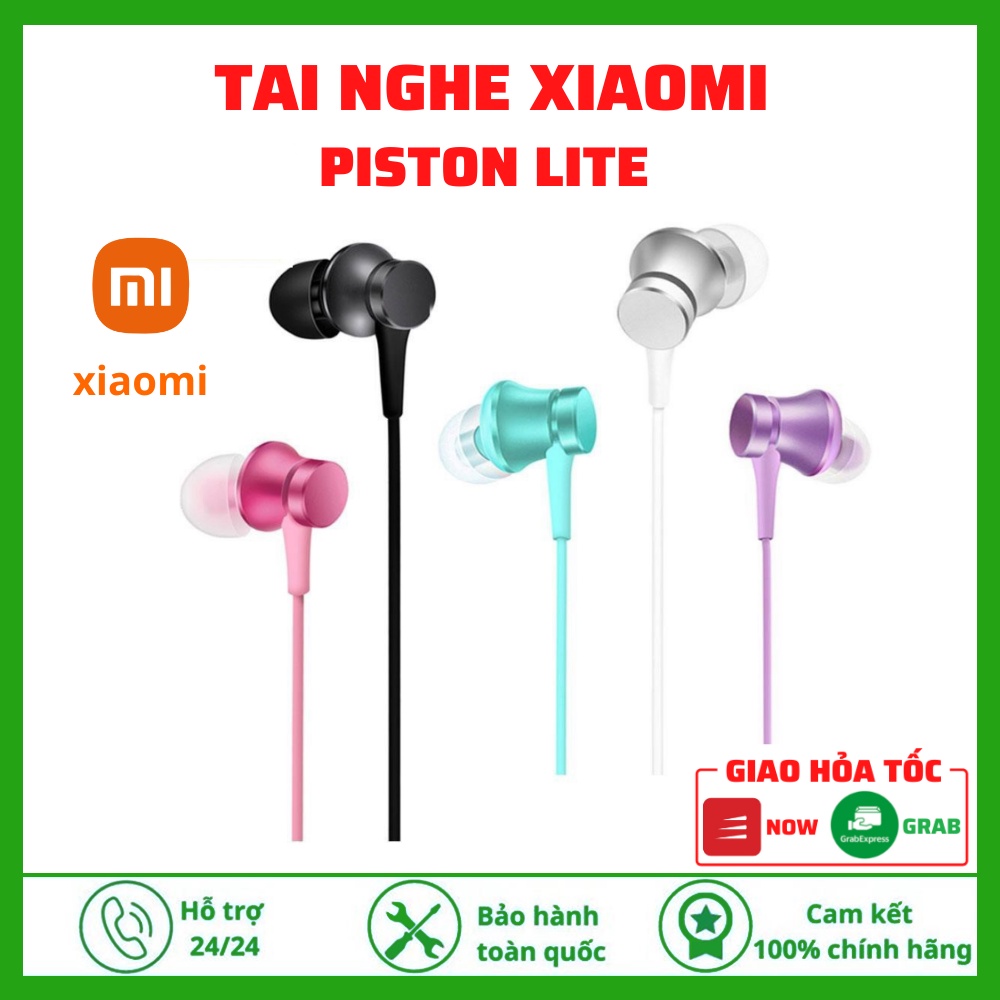 Tai Nghe Xiaomi Piston Lite 2017 jack 3.5mm có mic vỏ nhôm nguyên khối - bảo hành 12 tháng