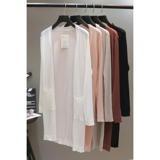 ÁO KHOÁC CARDIGAN MỎNG DÁNG DÀI CÓ TÚI