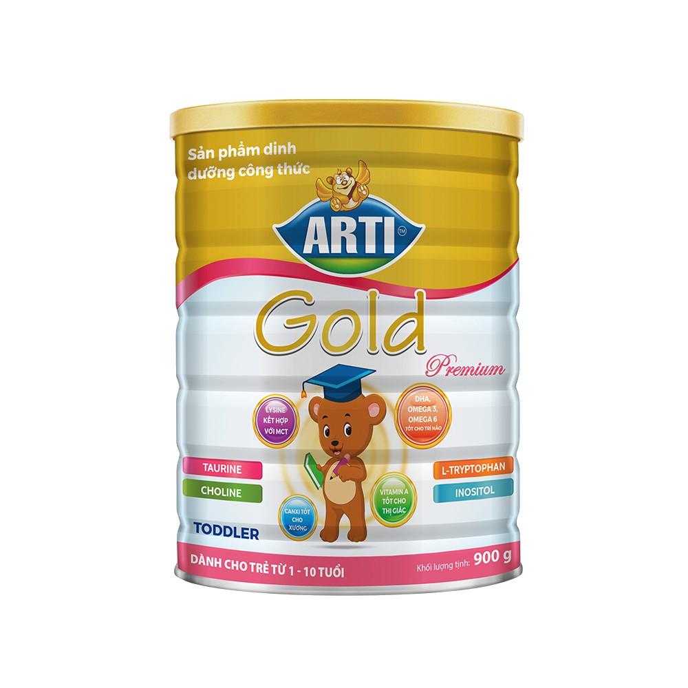 (Siêu khuyến mãi) Sữa Arti Gold Premium Toddler 900G - Sữa chính hãng