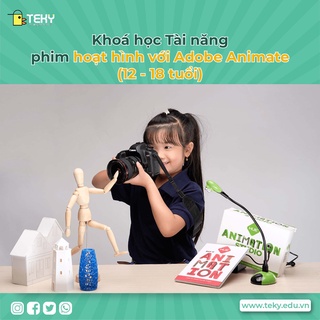 Toàn quốc [Voucher] Teky - Tài năng phim hoạt hình với Adobe Animate (12 - 18 tuổi)