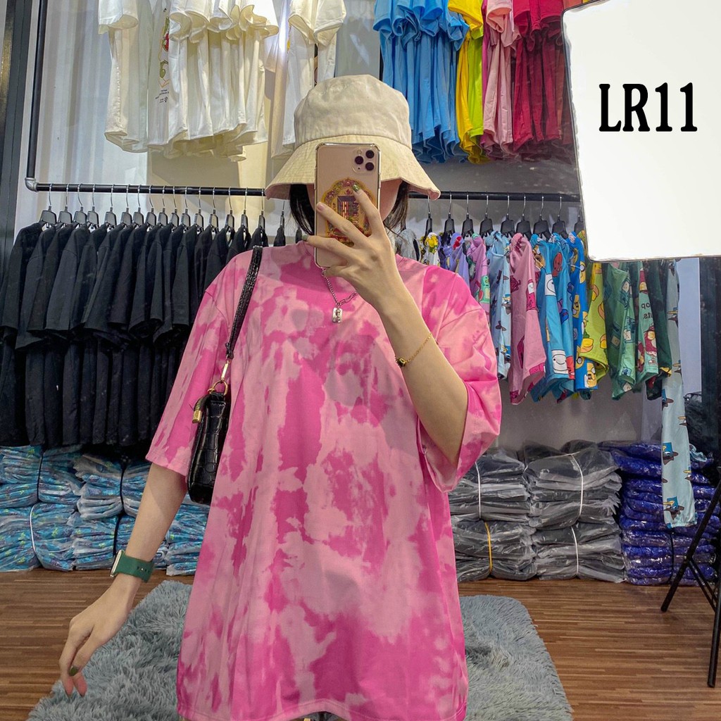 Áo thun loang màu 𝑭𝒓𝒆𝒆𝒔𝒉𝒊𝒑 Áo phông unisex LR11 vải cotton xượt poli co giãn thấm hút tốt, không xù lông