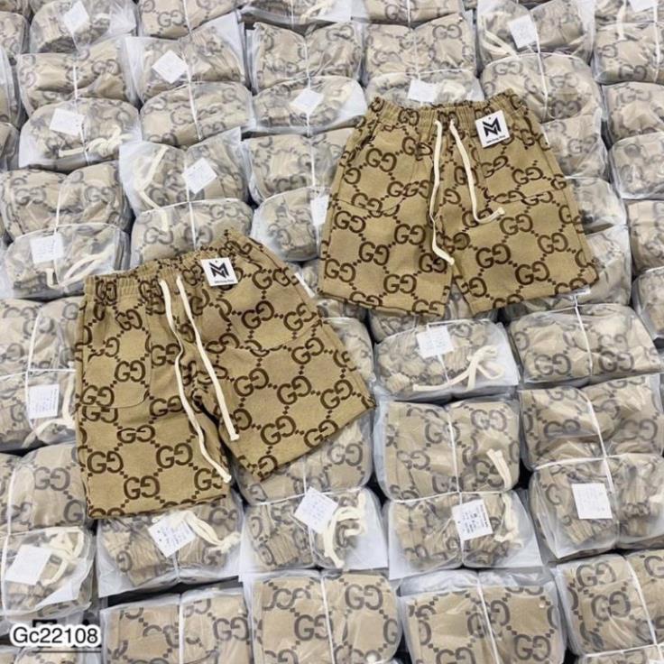 Quần Ngố Nam GC Logo In Cao Cấp - Quần Ngố GC Vải Tăm Cao Cấp