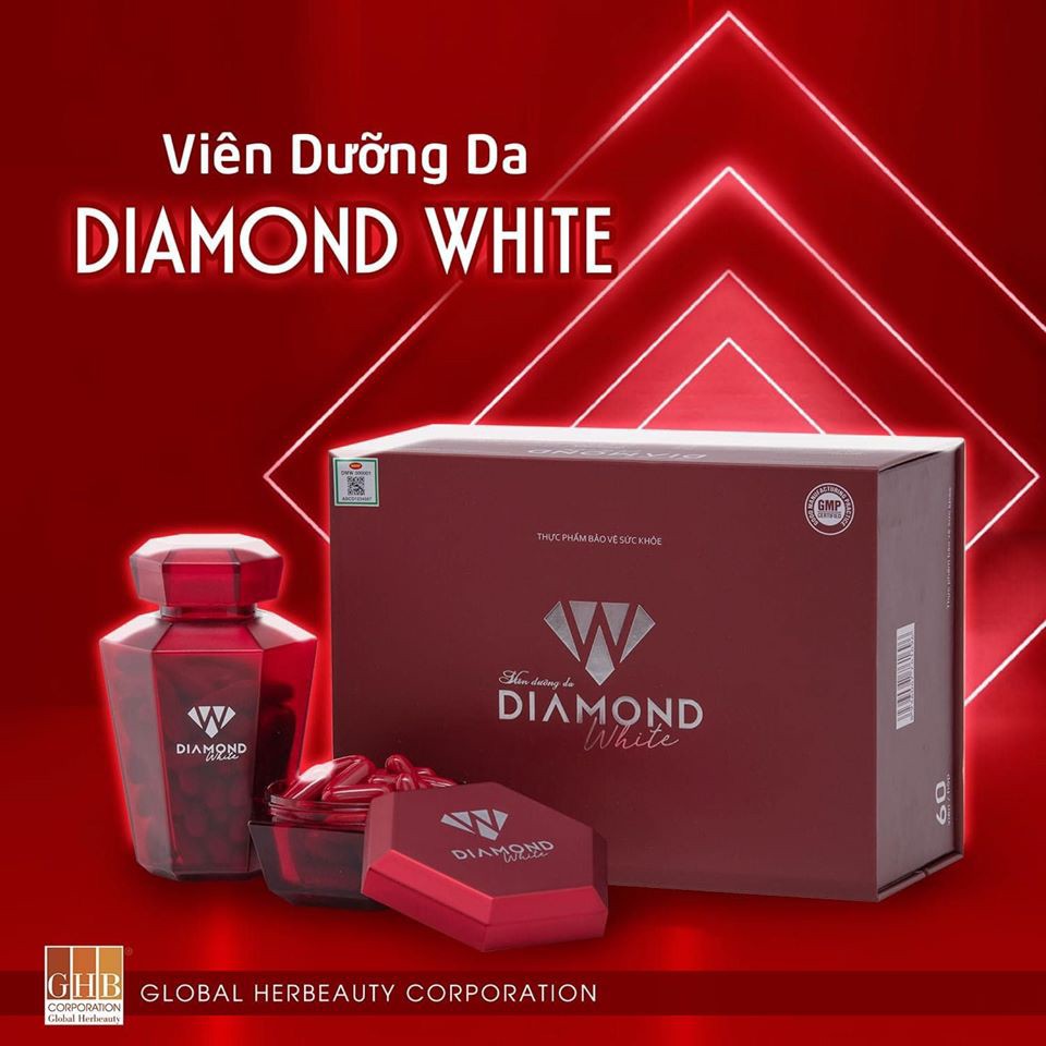 Viên uống trắng da Diamond White Ngọc Trinh chống lão hóa thâm nám tàn nhang GHB SIMI