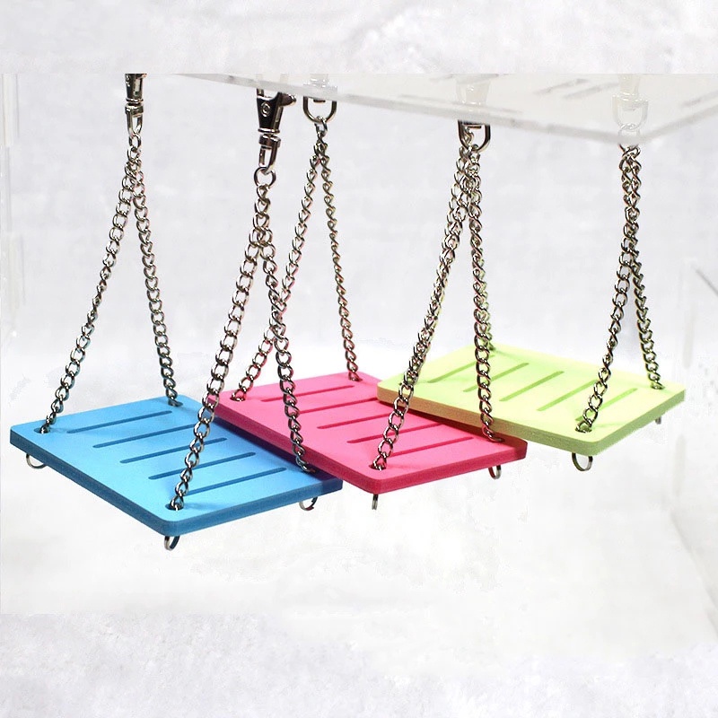 Đồ chơi xích đu luyện tập thể dục treo lồng dành cho vẹt/ chuột hamster