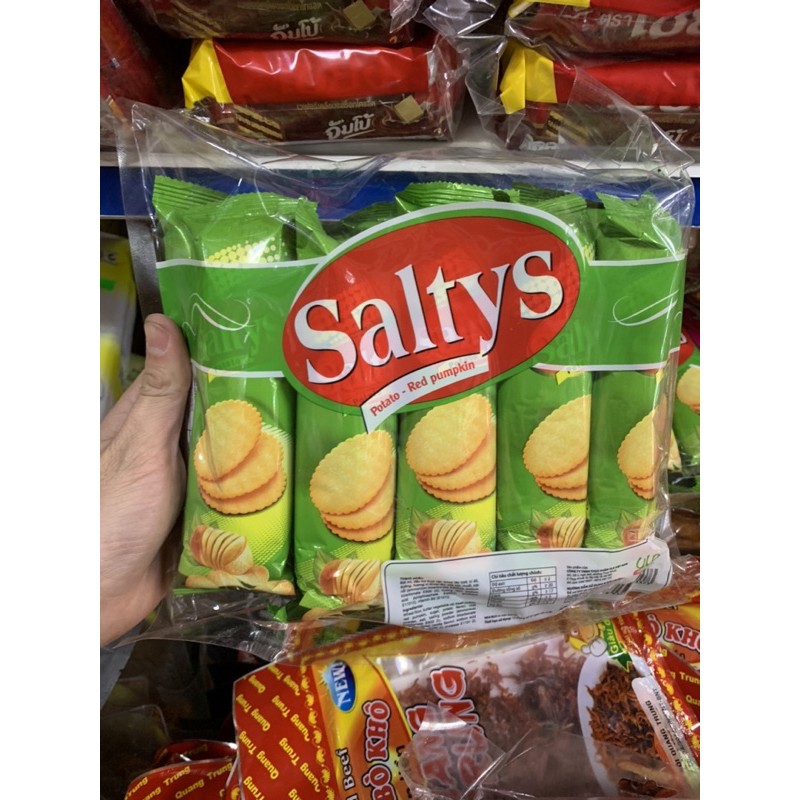 BÁNH SALTYS KHOAI TÂY BÍ ĐỎ BỊCH 10 GÓI