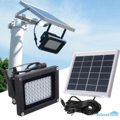 Bộ đèn LED 54 bóng ngoài trời sử dụng năng lượng mặt trời chống thấm nước tiện dụng + phụ kiện