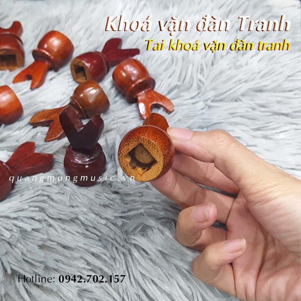 Khoá đàn Tranh - Khoá lên dây bằng gỗ - Êm Tay - Bảo Vệ chốt Đàn