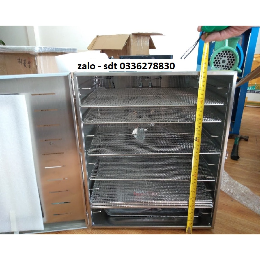 Máy sấy thưc phẩm 10 khay model YX. Máy sấy hoa quả,lạp xưởng, khô bò,...kích thước nhỏ gọn. Bảo hành 1 năm