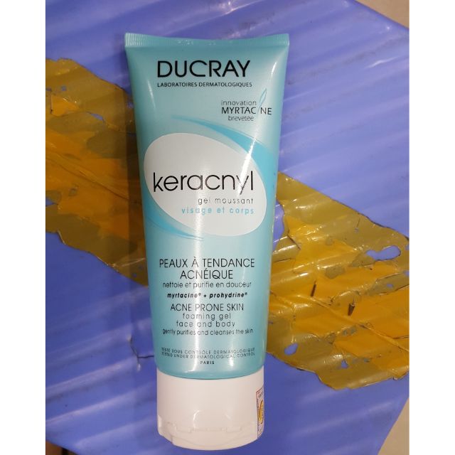 Ducray Keracnyl foaming gel- sữa rửa mặt dành cho da mụn