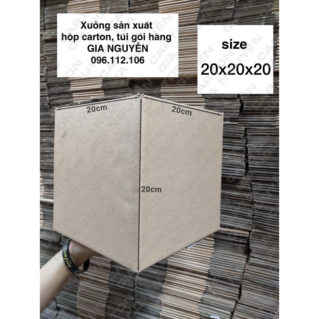 20 hộp carton vuông 20x20x20 dùng để đóng gói hàng hoá