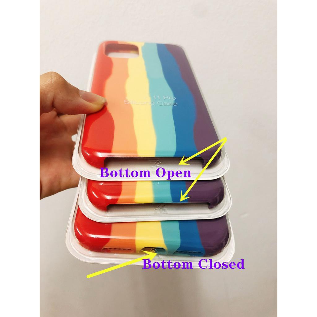 Ốp Điện Thoại Silicon Màu Cầu Vồng Cho iPhone 11 Pro MAX X XS MAX XR 6s 6 7 8 Plus SE 2020