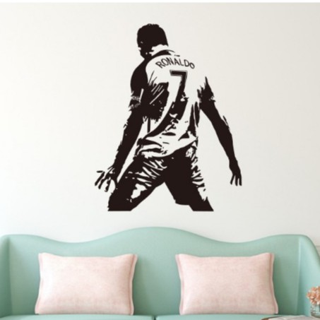 Decal trang trí dán tường hình Cr7 Ronaldo ăn mừng bàn thắng