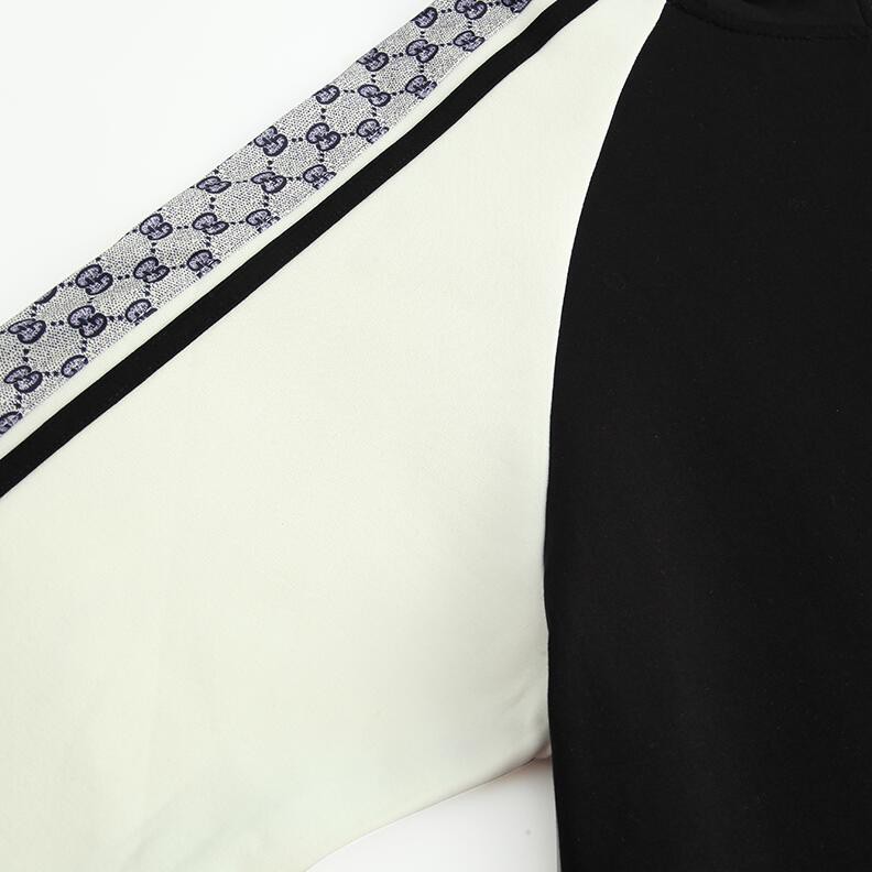 Gucc Áo Khoác cotton jacquard Phối Khóa Kéo Thời Trang unisex