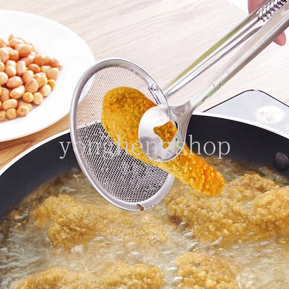 Muỗng Lọc Dầu Đa Năng Kèm Kẹp Tiện Dụng Cho Nhà Bếp
