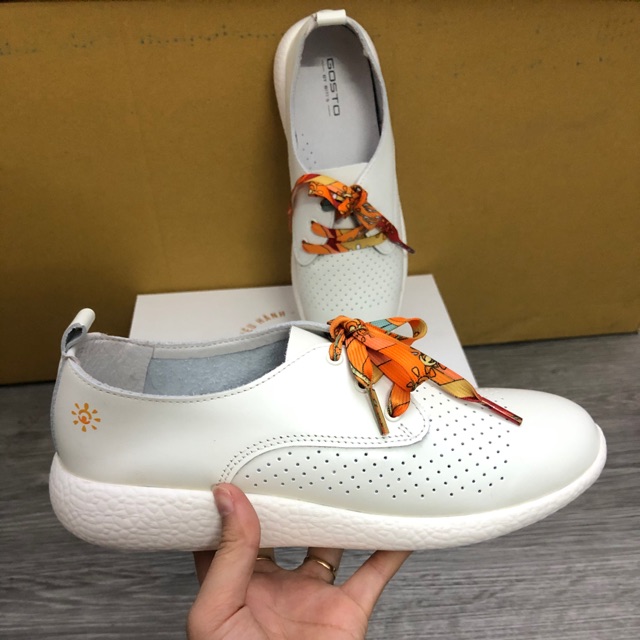 SALE XẢ KHO THANH LÝ - RẺ GIÀY THỂ THAO DA THẬT NỮ GOSTO KLARA SUNSHINE TRẮNG 2020 WT ' ³ . ) ˣ . '