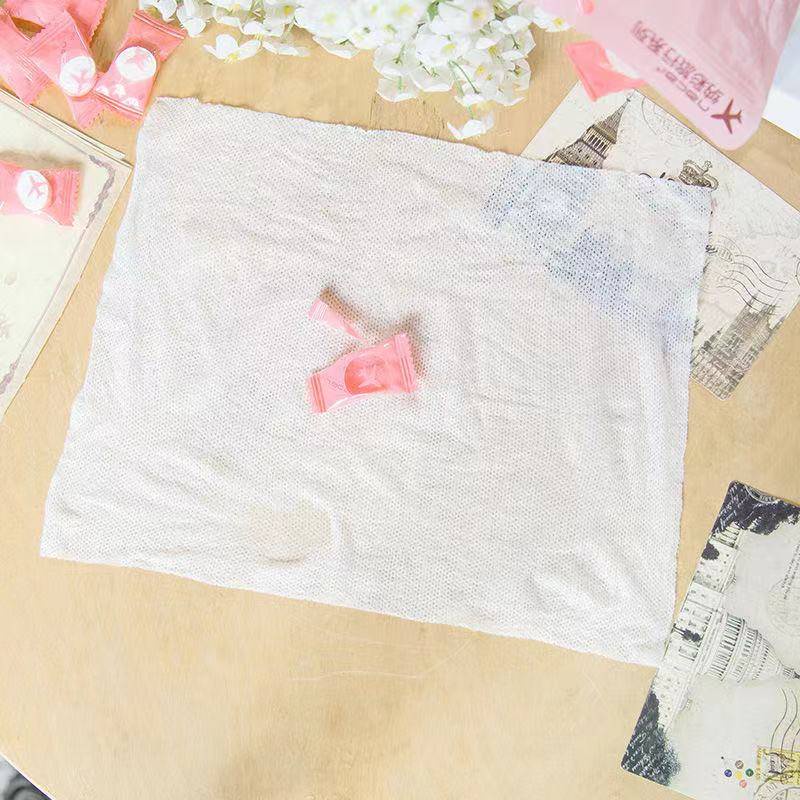 [Hàng mới về] Set 100 khăn giấy dạng nén bằng vải không dệt dùng một lần tiện lợi khi đi du lịch