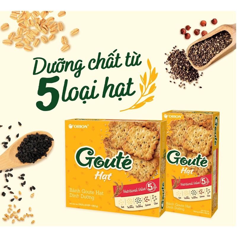 Bánh Gouté  mè giòn tan gouté 5loại hạt