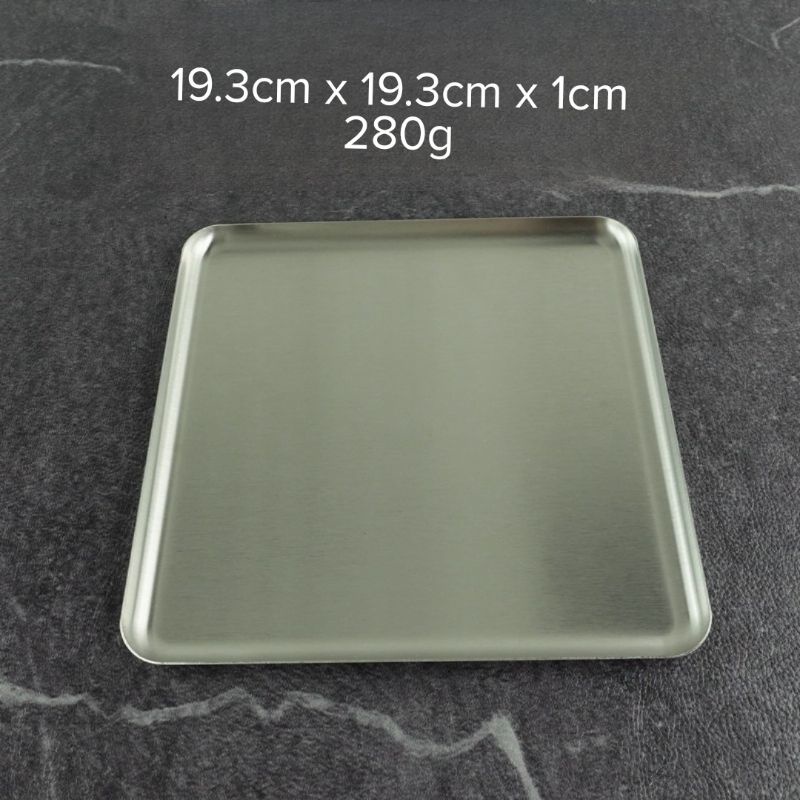 Khay Inox 304 TAMUSHOP92 Đĩa Vuông Mạ Màu Vàng Bạc Đựng Bánh Đồ Ăn Dụng Cụ Y Tế KI001