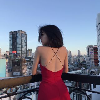Đầm đuôi cá dây tròn - Đỏ