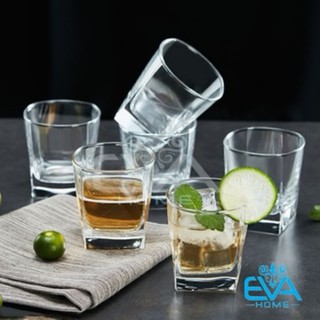 Bộ 12 Ly Thủy Tinh Góc Vuông Lùn 220 Ml JS6001-1 M2969