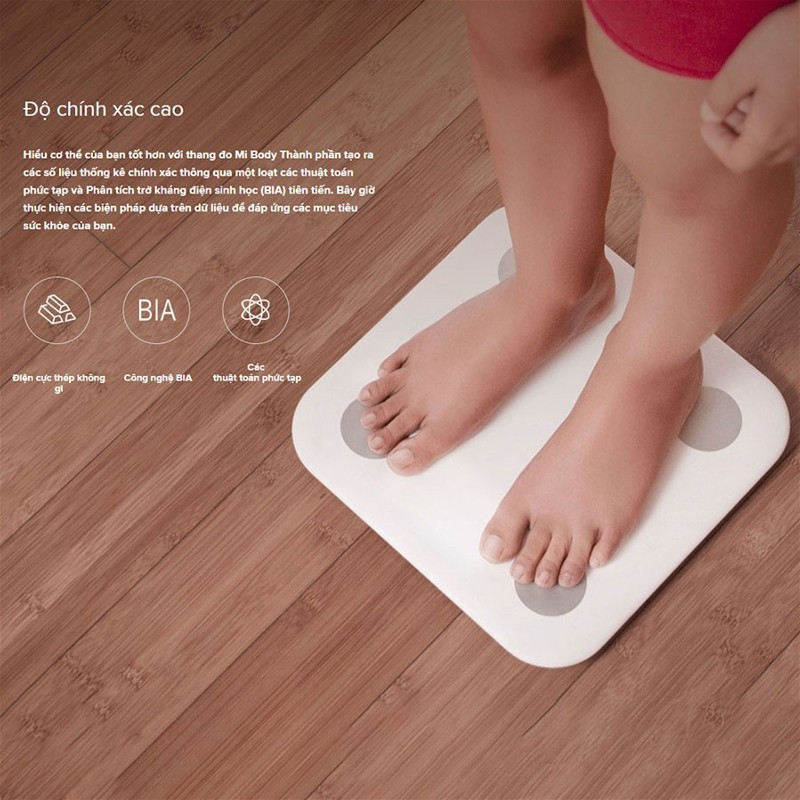 Cân Điện Tử Thông Minh Xiaomi Body Fat Scale 2 Chính Hãng