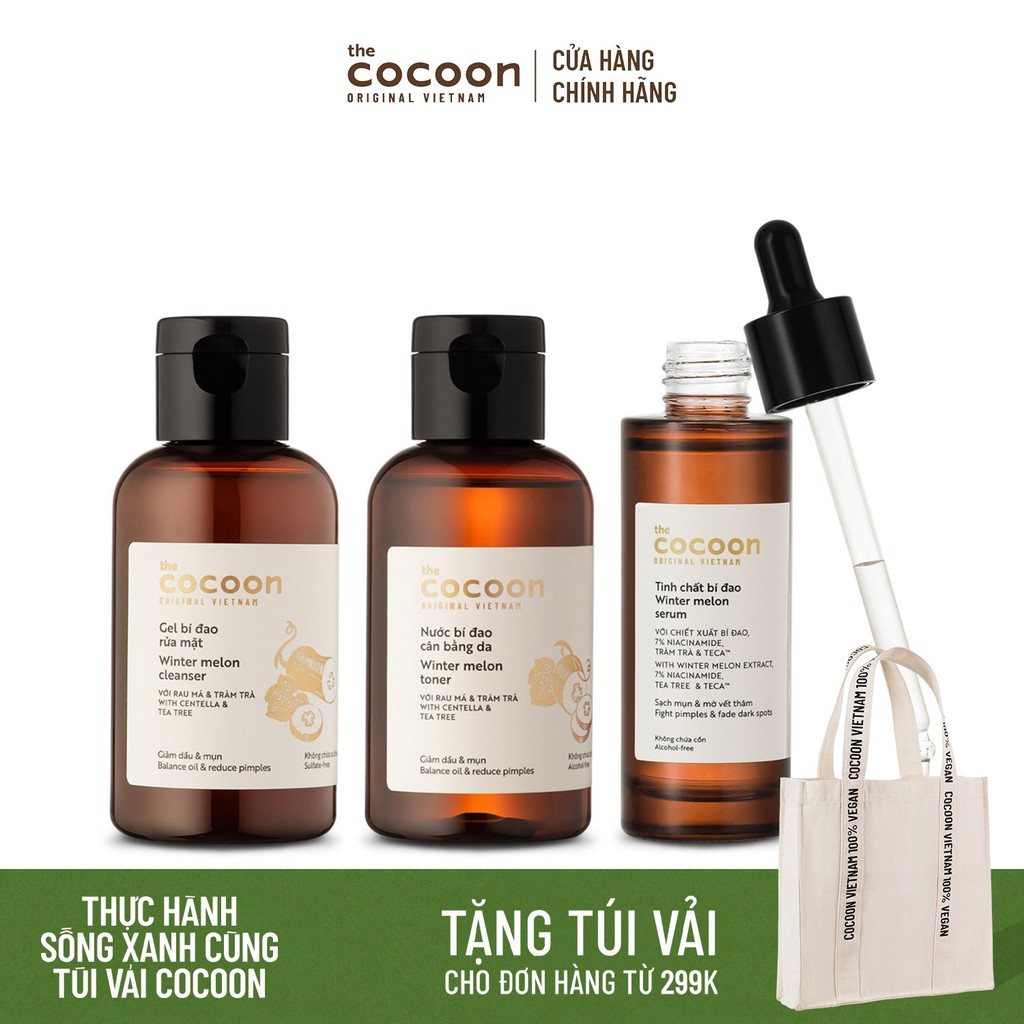 Combo Chăm sóc da mụn cơ bản Cocoon